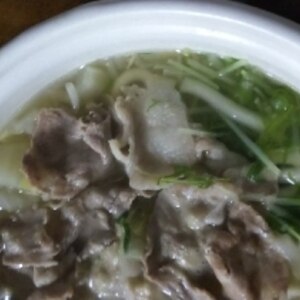 水菜と豚肉の中華だし鍋